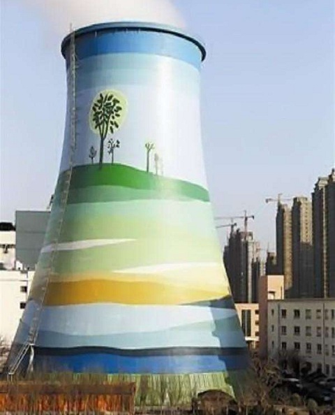 株州冷却塔彩绘美化-刷涂料施工工序