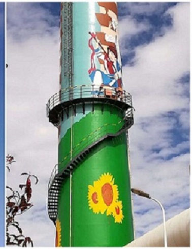 共青城烟囱彩绘的安全措施与涂装设计