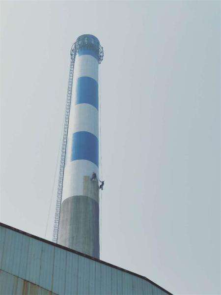 上海烟囱刷航标色环施工步骤