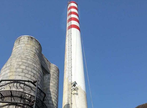 上海锅炉烟囱美化技术施工措施