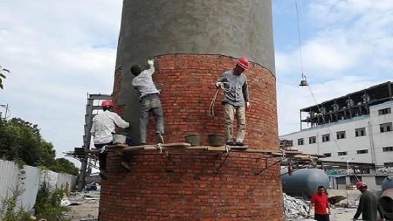 杭州烟囱粉刷-烟囱抹灰如何操作？