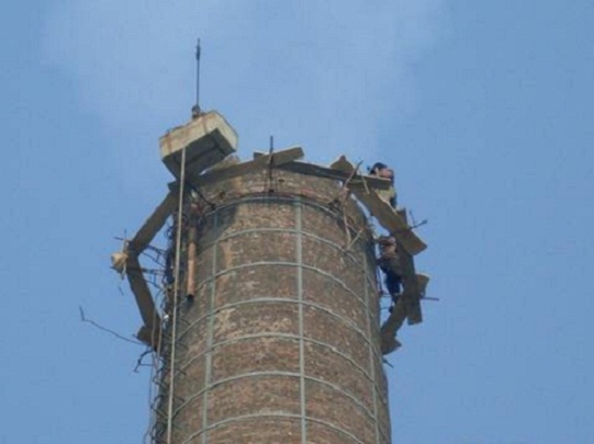 浙江烟囱维修-烟囱加高施工的特点和方法