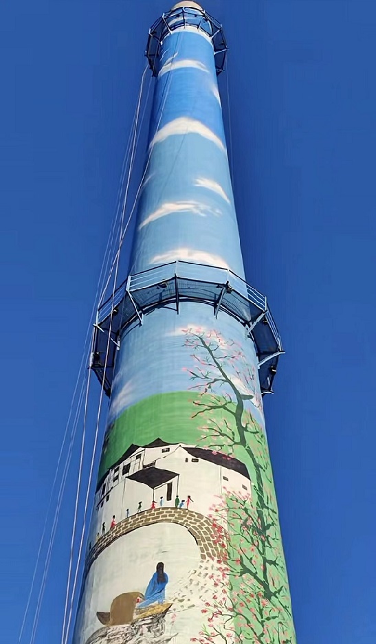 榆林烟囱彩绘公司美化彩绘过程详解及影响分析