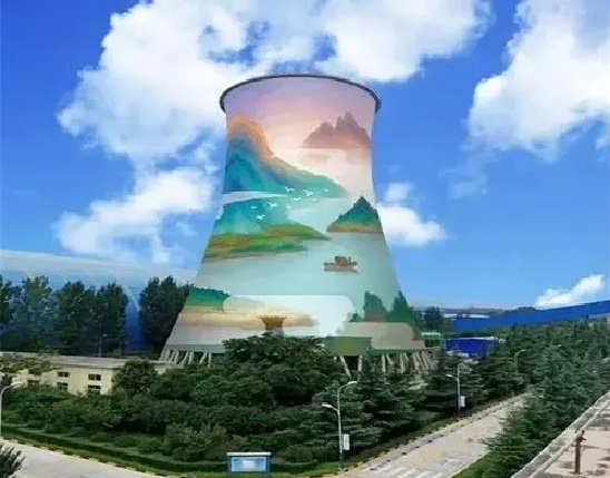 上海冷却塔美化新潮流：彩绘技术让工业之肺焕发新生