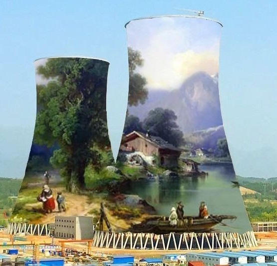 珲春冷却塔彩绘公司:让城市景观焕然一新!