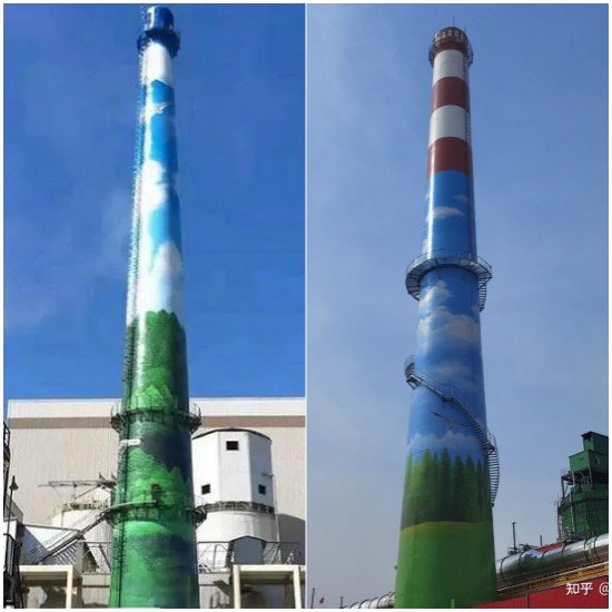 郑州烟囱彩绘公司：超前施工技术的艺术展现