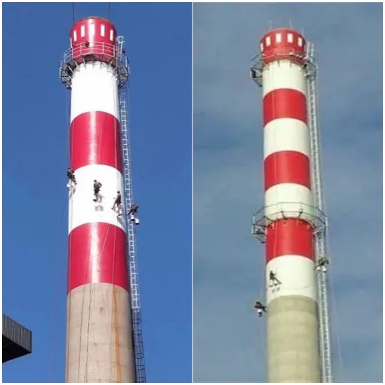 哈尔滨烟囱刷航标色环：提升耐久性与安全性的重要举措