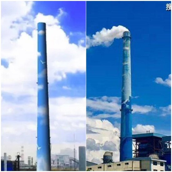 上海烟囱刷色环美化:工业与自然环境的和谐共生