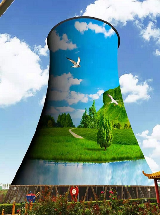 西宁冷却塔美化:绿色设计与环保理念的完美融合